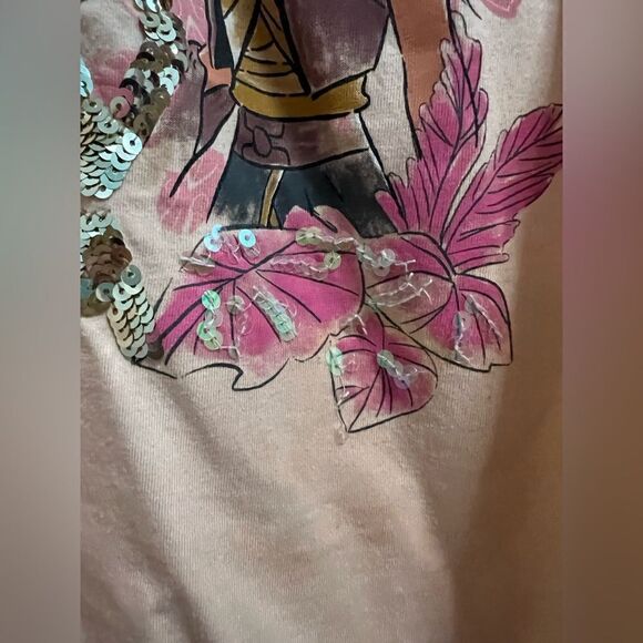 Disney Rava sequin embellished tank top size 5 - Picture 2 of 7
